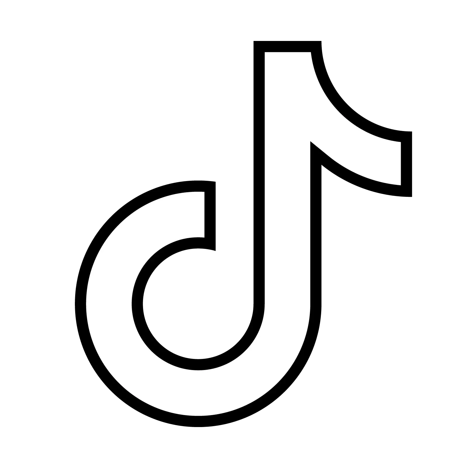 Tiktok logo blanc